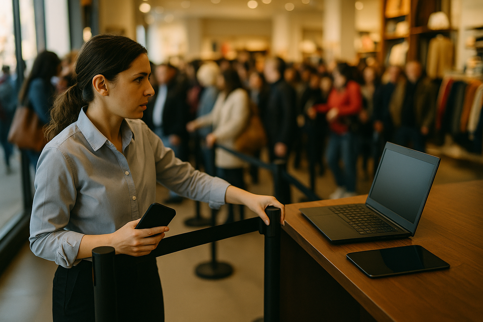 Retail Queue Management: Handling Peak Shopping Seasons and Flash Sales
